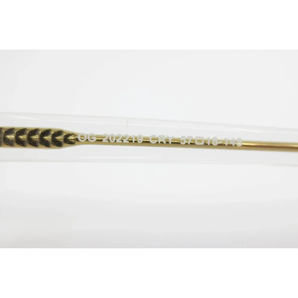 Dito OG-202219 CRY Clear Square Eyeglass Frames Gold Tone Core Wire 57-18-140